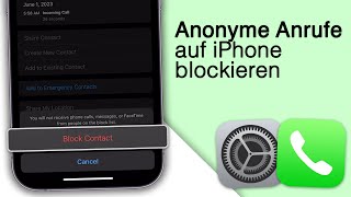 Unbekannte Nummern auf iPhone blockieren 2024 [upl. by Dnalyaw]