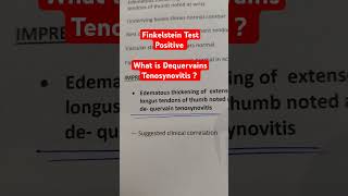 Finkelstein Test Positive What is Dequervains Tenosynovitis  drsaichandra dequervains [upl. by Anihpesoj]