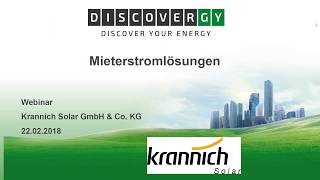 Mieterstrom Webinar zum Thema Mieterstrom  Discovergy GmbH [upl. by Bohannon]