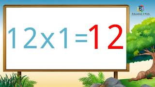 Table of 12 Learn Multiplication Table of Twelve 12 x 1  1212 ka Table12 Times Table Maths table [upl. by Yliah]