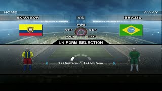 PES 2013 PS2  World Cup Final Fixture  Ecuador vs Brazil [upl. by Nywde352]