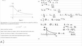 Exponentials amp Logarithms Exam Questions  A Level Maths  Edexcel Pure Year 1  Q5 level 2 [upl. by Ahsitak]