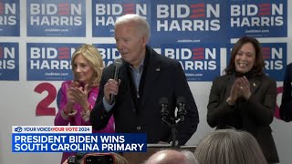 Joe Biden wins Democratic presidential primary in South Carolina [upl. by Nytsyrk]