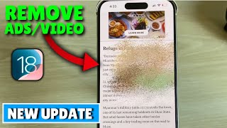 iOS 18  How To Remove Distracting Items On Safari Ads amp Video [upl. by Gerhardt807]