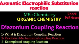 Diazonium Coupling Reaction  Examples amp Reaction mscchemistrynotes mscnotes itschemistrytime [upl. by Aivato]