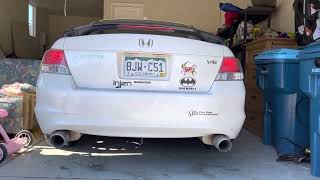 2008 Accord Sedan Cold Start  35L V6 cold air intake resonator delete muffler upgrade honda v6 [upl. by Ofori]