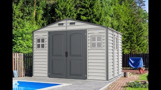 Duramax Installation Video Woodside Plus 105x8 Vinyl Resin Outdoor Storage Shed [upl. by Isnan]