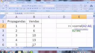 Como calcular o coeficiente de correlação no Excel [upl. by Alta785]