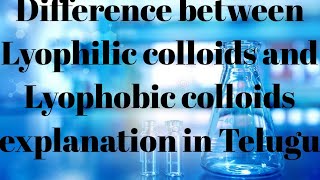 Class 12 Difference between Lyophilic colloids and Lyophobic colloid explanation in Telugu [upl. by Krispin942]