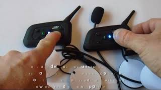 motor headset pairing 2 modules interphone v6 [upl. by Moriyama225]