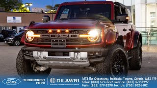 2024 Ford BRONCO 4 DOOR RAPTOR Hot Pepper Red  loaded available at Thorncrest Fordstock B2766 [upl. by Sirromed]