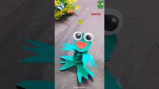 Easy kids frog paper craft🐸✨😨shorts trending viralvideo funny story art diy kids craft yt [upl. by Rai]