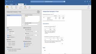 Independent Samples ttest MannWhitney U and Welchs ttest on Jamovi One Minute Jamovi [upl. by Sven]