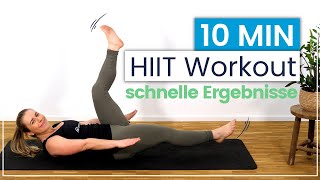 Bauchfett verlieren 10 Minuten HIIT Workout für schnelle Ergebnisse amp 3 wichtige Tipps [upl. by Germano]