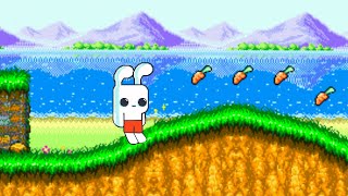 Yeah Bunny Game Like Tiny Toon Adventures NES Gameplay [upl. by Robi]