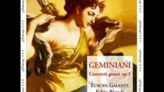 Geminiani Concerto Grosso Op 3 No 1 Europa Galante [upl. by Doowron]