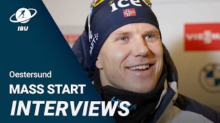 World Cup 2223 Oestersund Men Mass Start Interview [upl. by Waynant299]