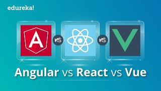 Angular vs React vs Vue  Javascript Frameworks Comparison  Which One You Should Learn  Edureka [upl. by Einohtna]