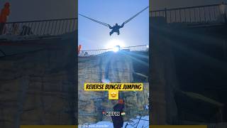 Reverse bungee jumping🤩travelwithrathi incredibleindia mountains snowfall himachalpradesh [upl. by Llenaej]