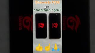 Dimensity 7300 vs snapdragon 7 gen 3 shorts youtubeshorts [upl. by Alikat378]