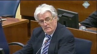 Mutmaßlicher Kriegsverbrecher Karadzic beteuert Unschuld [upl. by Bunting]