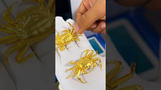 24K gold crab manufacturing processgoldprocessing goldfactory [upl. by Revned]