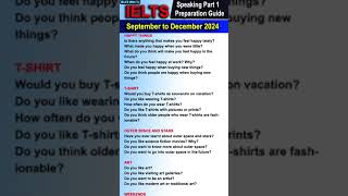 IELTS Part 1 September to December 2024 Predictions [upl. by Norac]