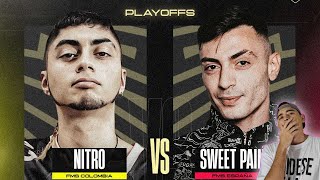 MINUTAZO DE NITRO VS SWEET PAIN Fms Internacional 2024 Play Offs Reacciono [upl. by Eelrebmyk]