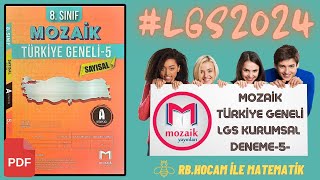 MOZAİK YAYINLARI  TÜRKİYE GENELİ  LGS KURUMSAL DENEME5 [upl. by Hnoj]