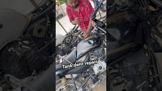 Tank dent repair Platina 😱 stbikemodified dent denting viralvideo [upl. by Babbie796]