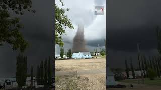 Incredible footage captured of tornado in Alberta [upl. by Dressler]