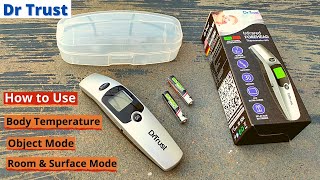 Dr Trust USA Infrared Non Contact Thermometer Demo and Review How to Use [upl. by Eihs]