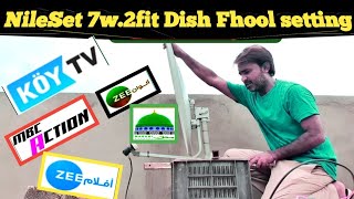 Nilesat 2fit Dish Seting  Nilesat 7w fhool Dish setting [upl. by Nasho814]