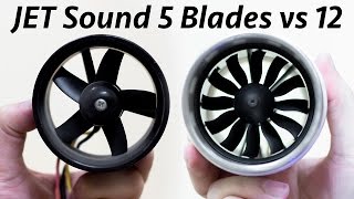 EDF Sound Comparison 12 Blade VS 5 Blade [upl. by Templia901]