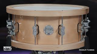 Pacific PDP 14x65 Concept Series Maple Snare Drum with Wood Hoops  Natural PDSN6514NAWH [upl. by Wittie]