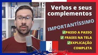 Aula de Francês  Verbos e seus complementos  Importantíssimo para fazer bem o francês [upl. by Namar]