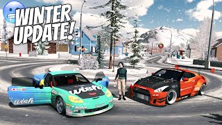 NEW WINTER UPDATE  New Physics Snowfall amp Weather  Car Parking Multiplayer [upl. by Yrbua494]