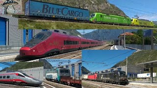 COMPILATION DI TRENI NELLA STAZIONE DI ALA con 3 merci amp freccia 🥈 etr600  Italo Agv575 FULL SPEED [upl. by Roy]