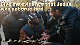 Give me evidence to show that Jesus is crucified Muslims has none  runs away from David [upl. by Elbert]