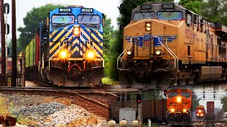 UP Double CEFX BNSF coal amp Ferromex all at once [upl. by Ettevey]