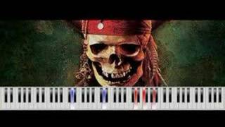 Hes a Pirate  midi to piano  midi download [upl. by Nyrok]