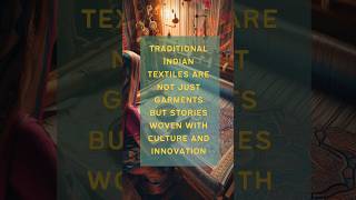 The Revolution of Traditional Indian Textiles textile textiletraditions indianroots [upl. by Ylle740]