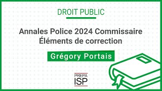 Annales Police 2024  Public Commissaire Externe [upl. by Brownley]