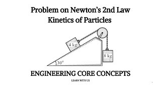 Engg Mechanics  Problem  4  Kinetics of Particles  Newtons 2nd Law  DAlemberts Principle [upl. by Hay118]