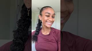 Classic bubble braid curlyhairstyles curlyhair protectivehairstyle protectivestyles scrunchies [upl. by Kruter]