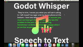 Godot Whisper Addon  Speech To Text Addon [upl. by Ailero]