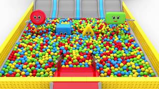 Shapes Fun Play with Color Balls  Learning Videos [upl. by Dehsar358]