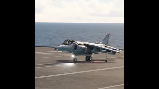 This Pilot Is So Awesome Harrier GR9 800 Sqn FAA Takes Off Vertically From Aircraft Carrier [upl. by Riplex]