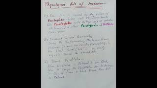 Physiological Role Of Histamine  Histamine  Medicinal Chemistry2  5th Semester  B Pharmacy [upl. by Natrav]