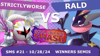 Soul Melter Smash 21  strictlyWorse Meta Knight VS SL  Rald Greninja [upl. by Adnoel]